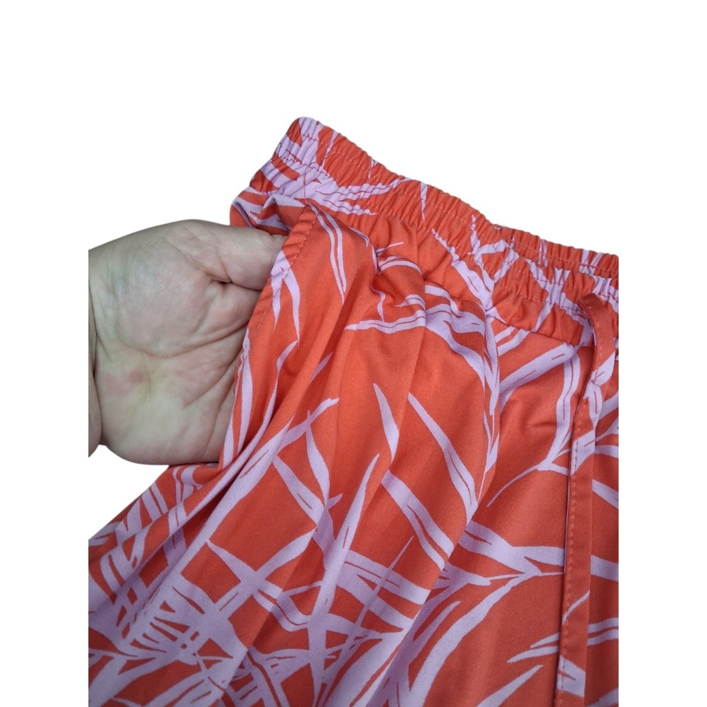 Robert Louis XL Coral Maxi Skirt Tiered Boho Tropical Elastic Waist Stretch - Picture 5 of 7